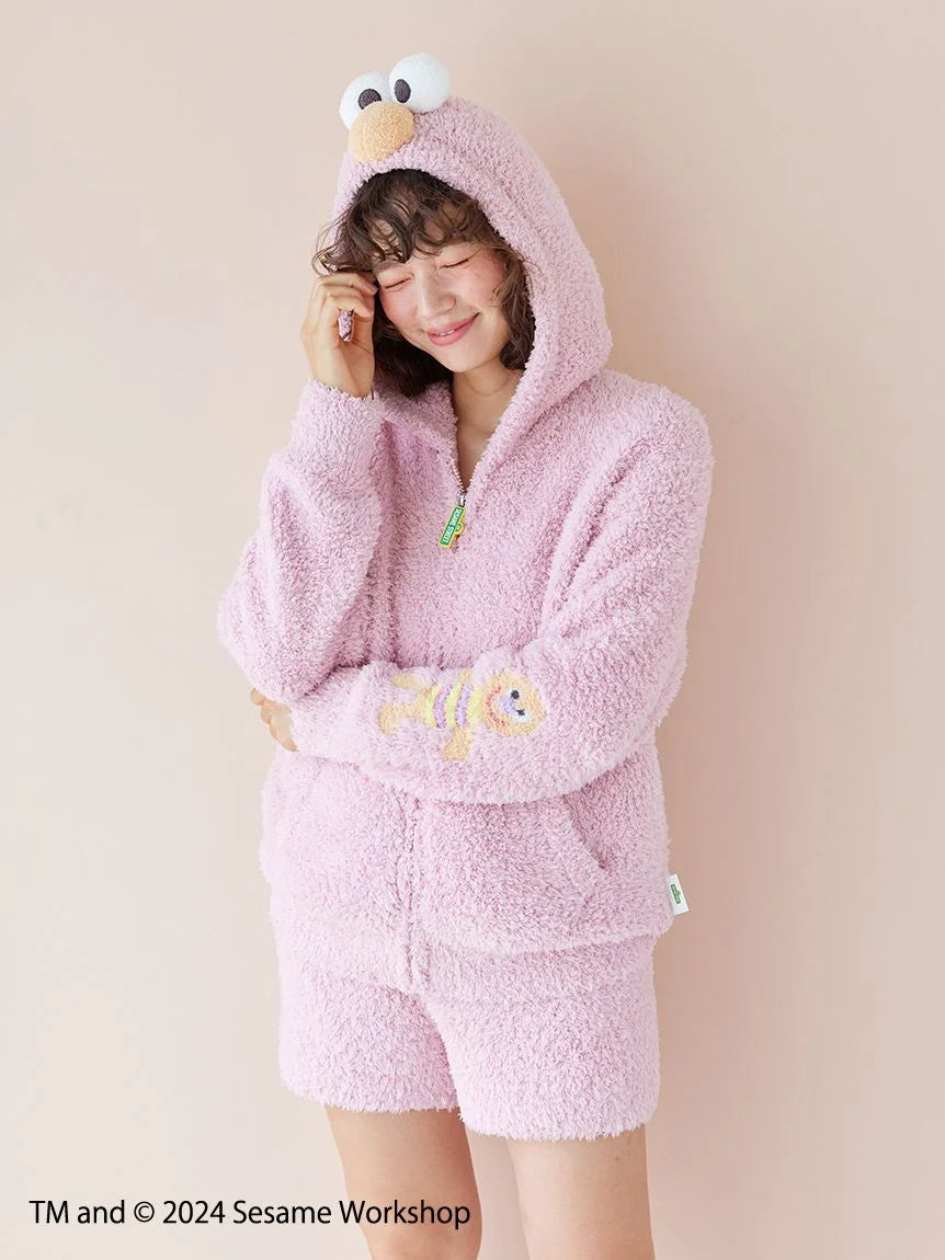 Women's Plus-Size Outfit 【SESAME STREET】 Elmo Hoodie and Shorts Set