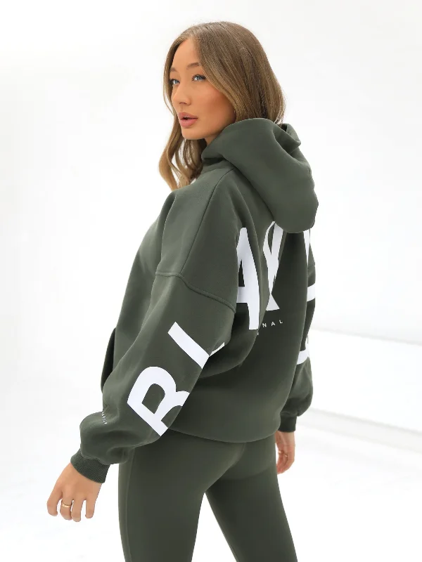 Women's Casual Apparel For Weekends Isabel Oversized Hoodie - Khaki Green