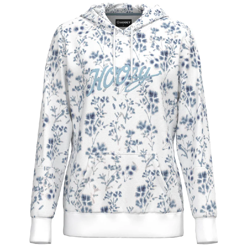 Women's Athleisure Apparel "Canyon" Blue Floral Print Hoody