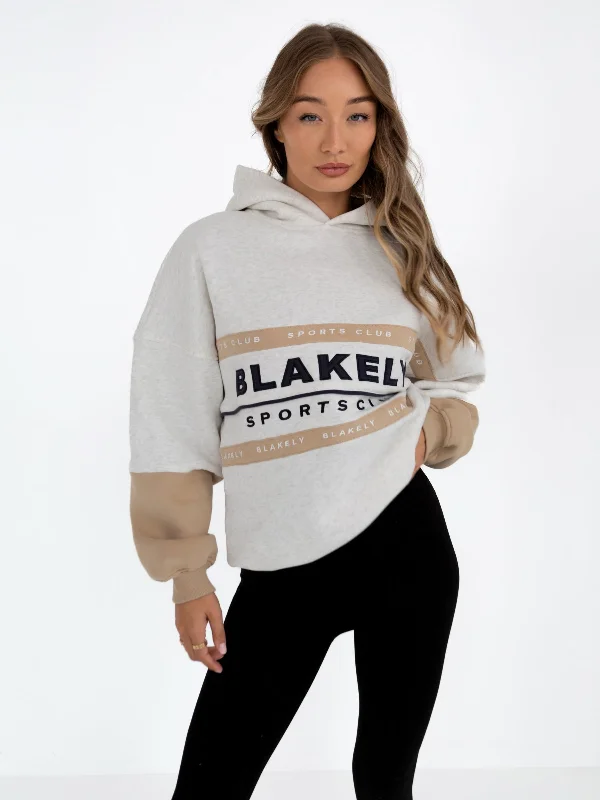 Women's Romantic Outfit Alpine Sports Oversized Hoodie - Marl White