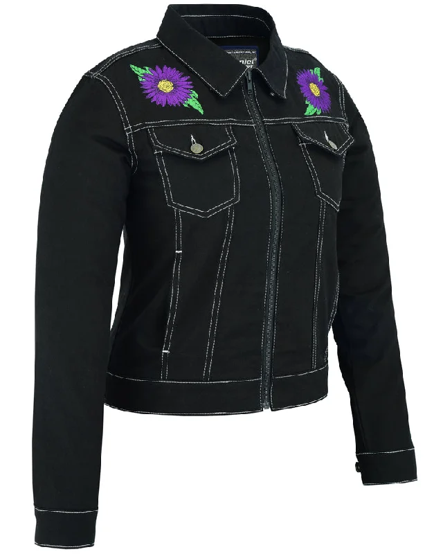 Women's Professional Outfit DM949 Women's Daisy Black Denim Jacket