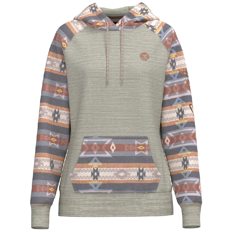 Women's Functional Apparel For Outdoor Activities "Summit" Cream w/Pink/ Grey Aztec Pattern