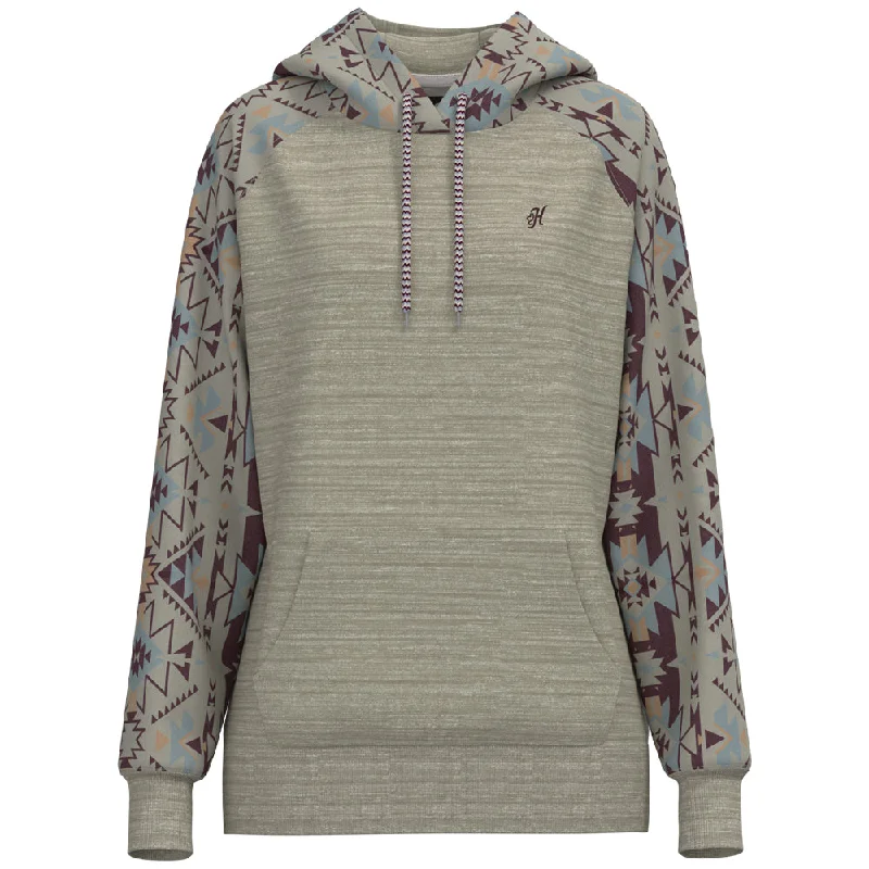 Women's Transitional Garments Hooey Ladies Hoody Brown w/Aztec