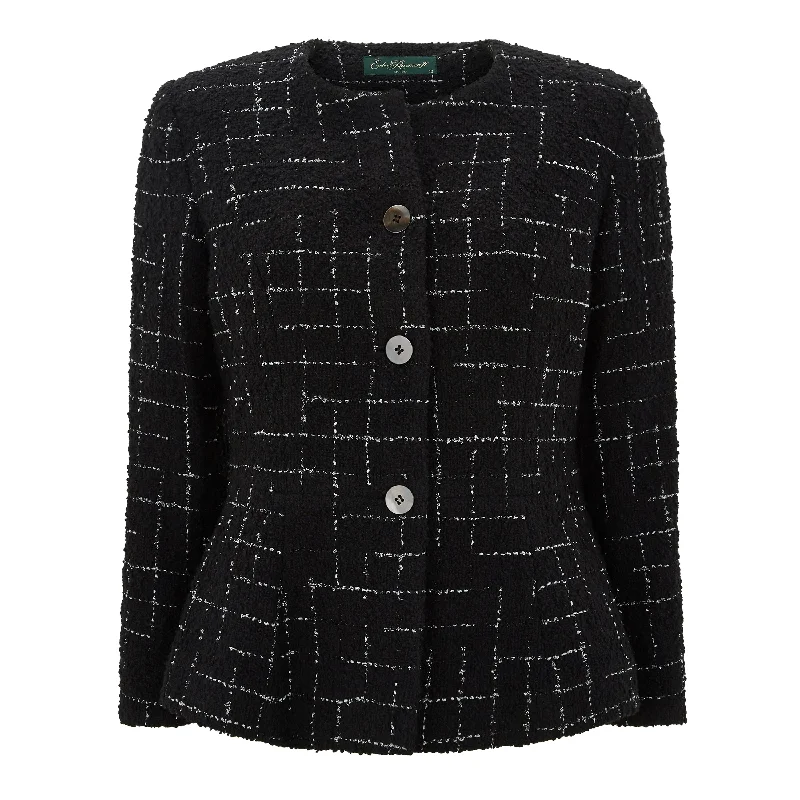 Women's Clothes For Special Occasions Hazel Tailored Glitter Check Wool Jacket