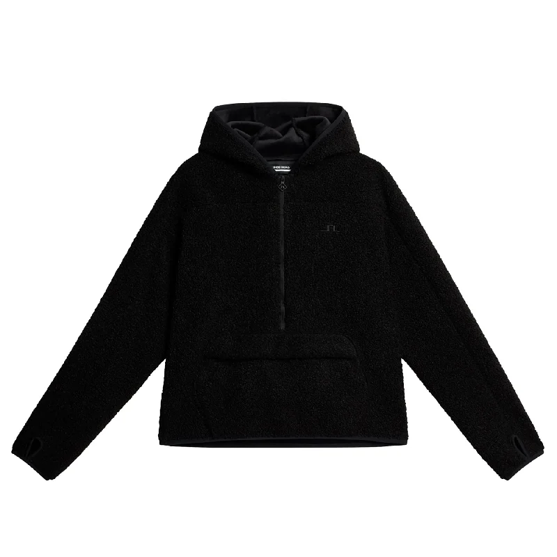 Women's Transitional Garments Womens Delise Bonded Fleece Pile Hoodie Black - AW24