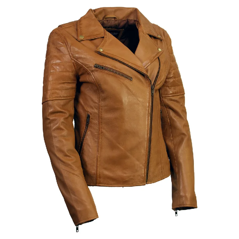 Women's Clothing For Outdoor Activities Milwaukee Leather Women's Duchess Whiskey Motorcycle Style Fashion Casual Leather Jacket SFL2870