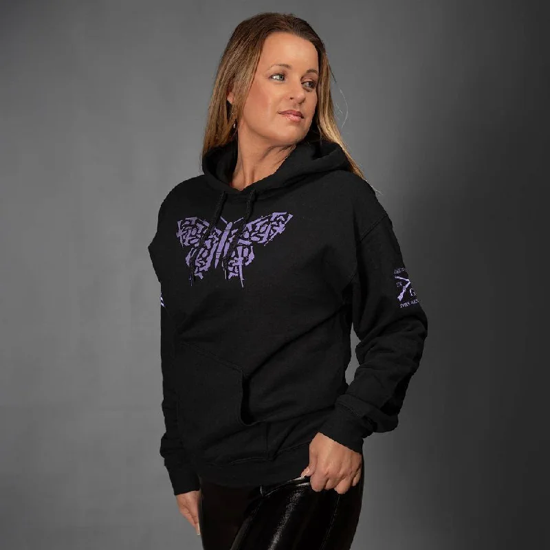 Women's Casual Clothing For Lounging Women's 2A Butterfly Hoodie - Black