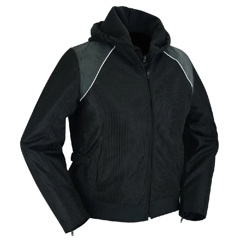 Women's Active Outfit For Fitness DS867 Women's Mesh 3-in-1 Riding Jacket (Black/Black Tone Reflective)