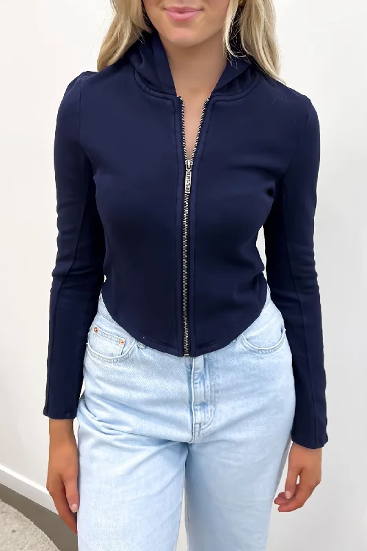 Women's Timeless Attire Dua Zip Thru Navy