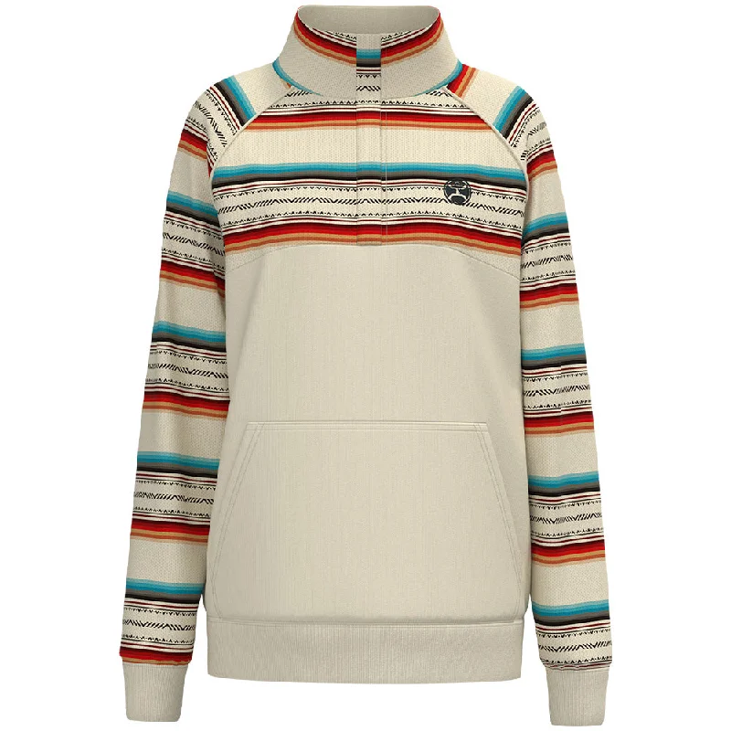 Women's Elegant Garments "The Prime 1/4 Zip" Cream / Serape Pullover