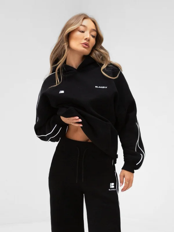 Women's Comfortable Lounge Outfit Apex Pro Oversized Hoodie - Black