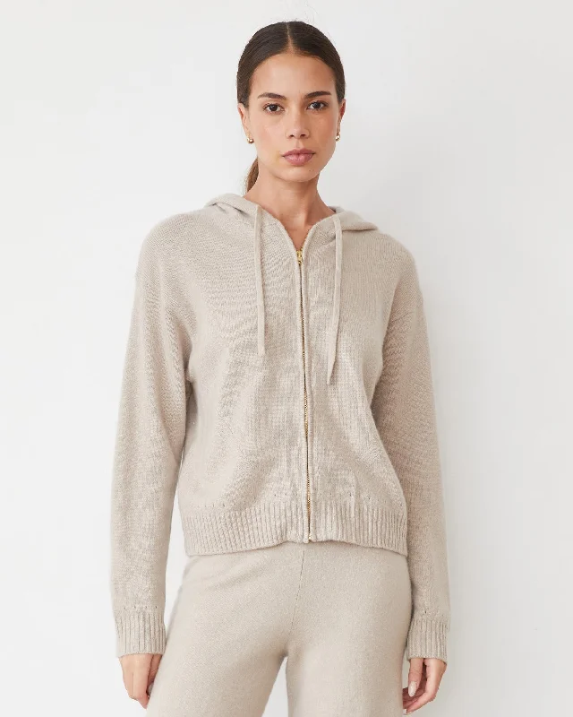 Modern Women's Outfit Cashmere Zip Up Hoody