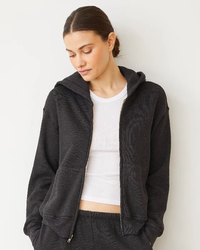 Chic Clothes For Women Teddy Fleece Relaxed Zip Up Hoody