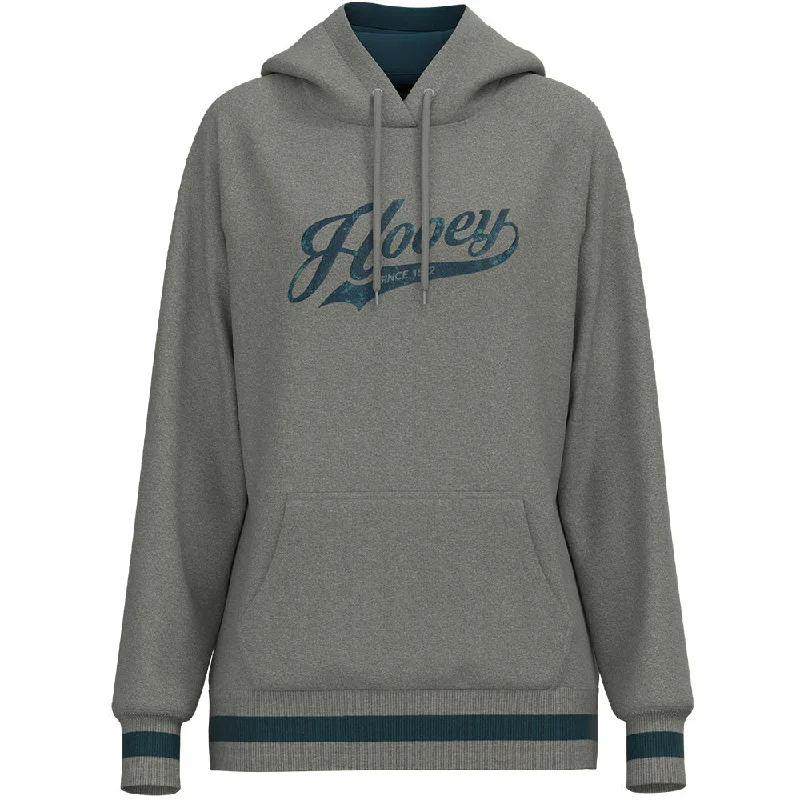 Women's Trendy Garments "Polar Fleece" Grey w/ Teal Hoody