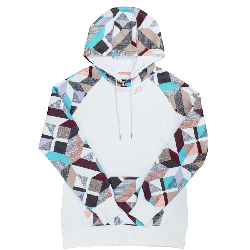 Classic Clothes For Women "Morocco" White w/Multi Color Hoody