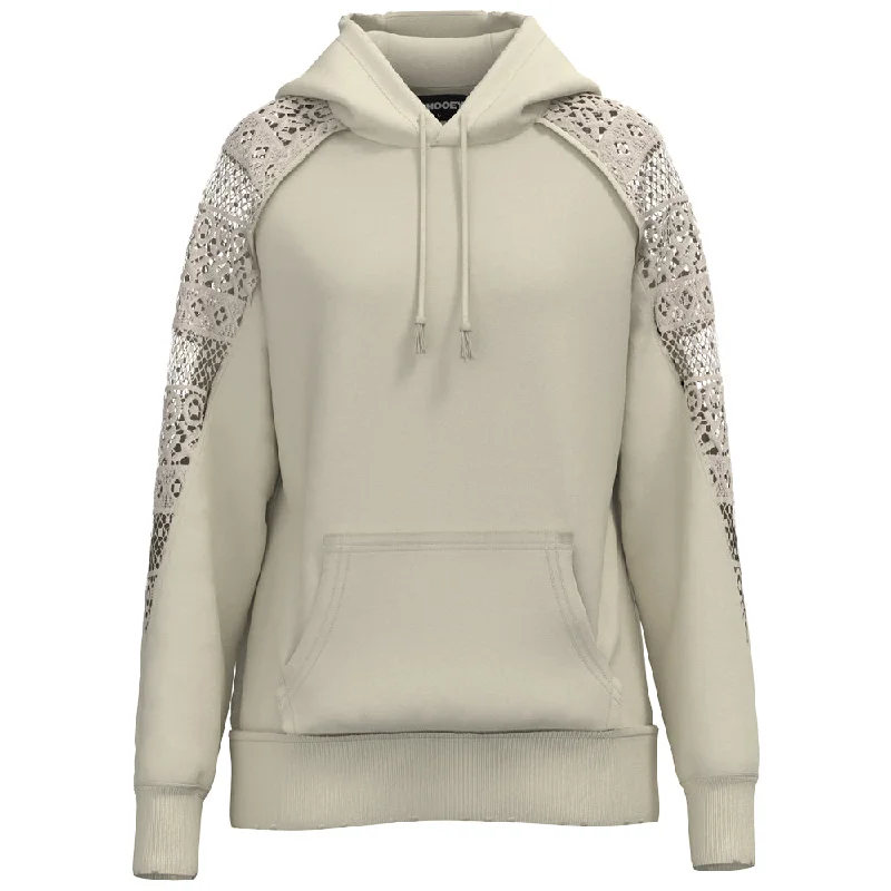 Timeless Women's Apparel "Chaparral" Hoody Tan w/ Crochet Mesh